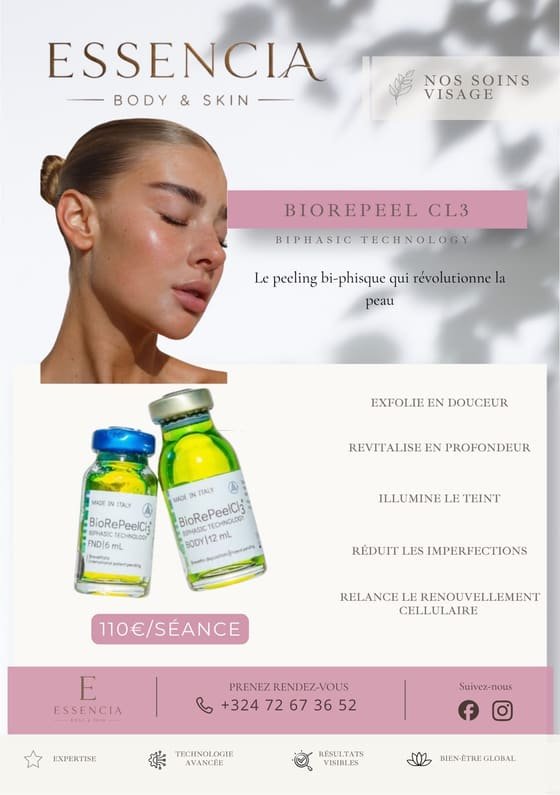 Flyer BioRePeel CL3 – le peeling biphasique