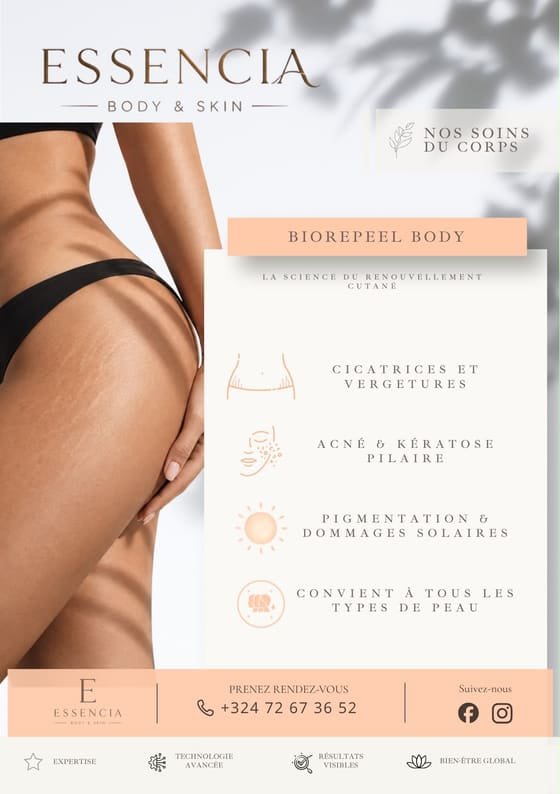 Flyer BioRePeel Body – la science du renouvellement cutané
