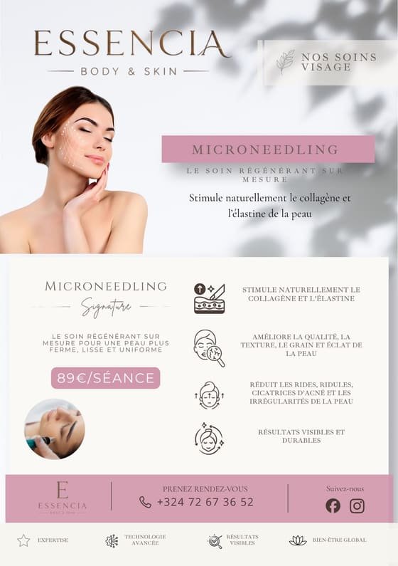 Flyer Microneedling Signature – le soin régénérant sur mesure